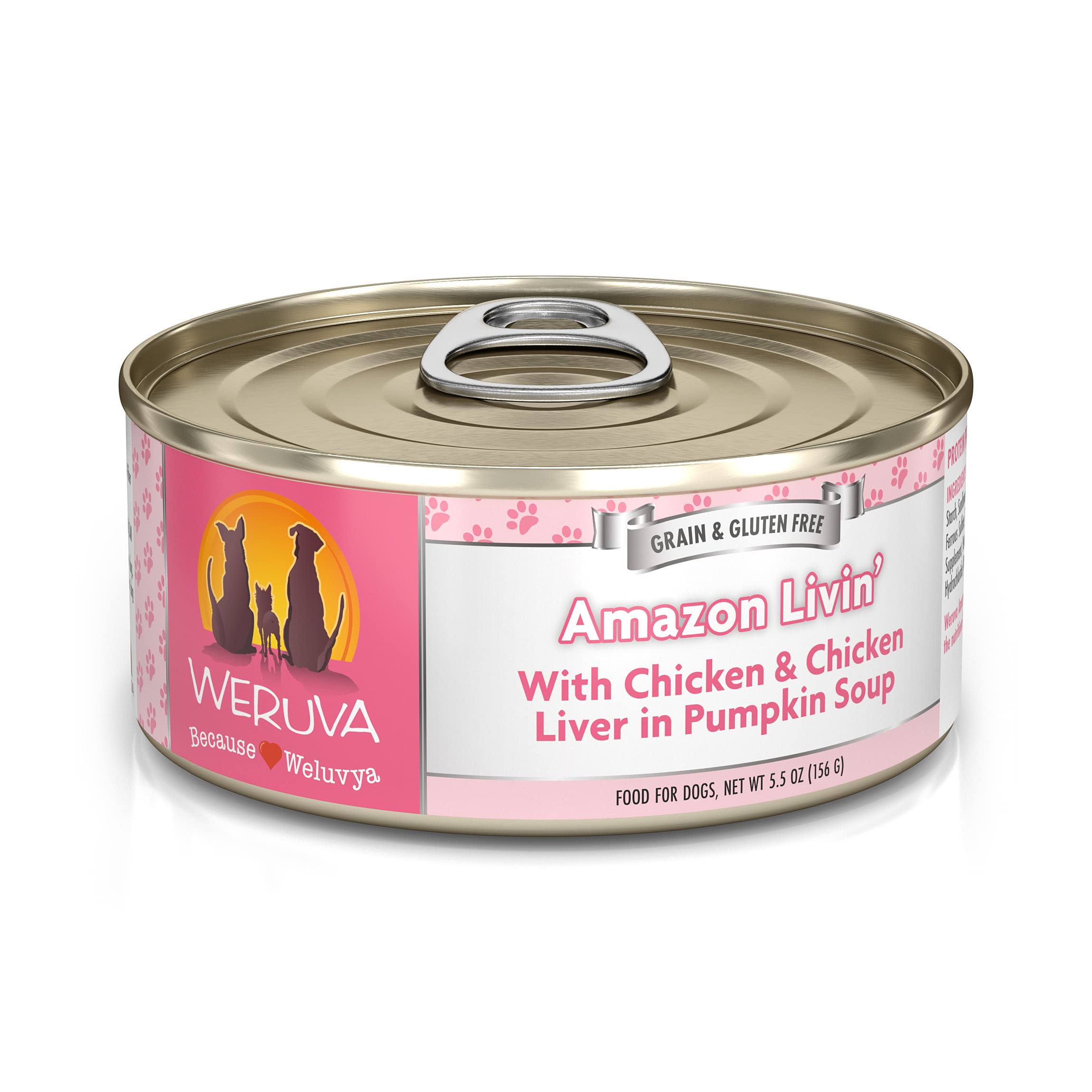 Weruva All Natural Grain-Free, Canned Wet Dog Food - Ten Recipes with Shredded Chicken