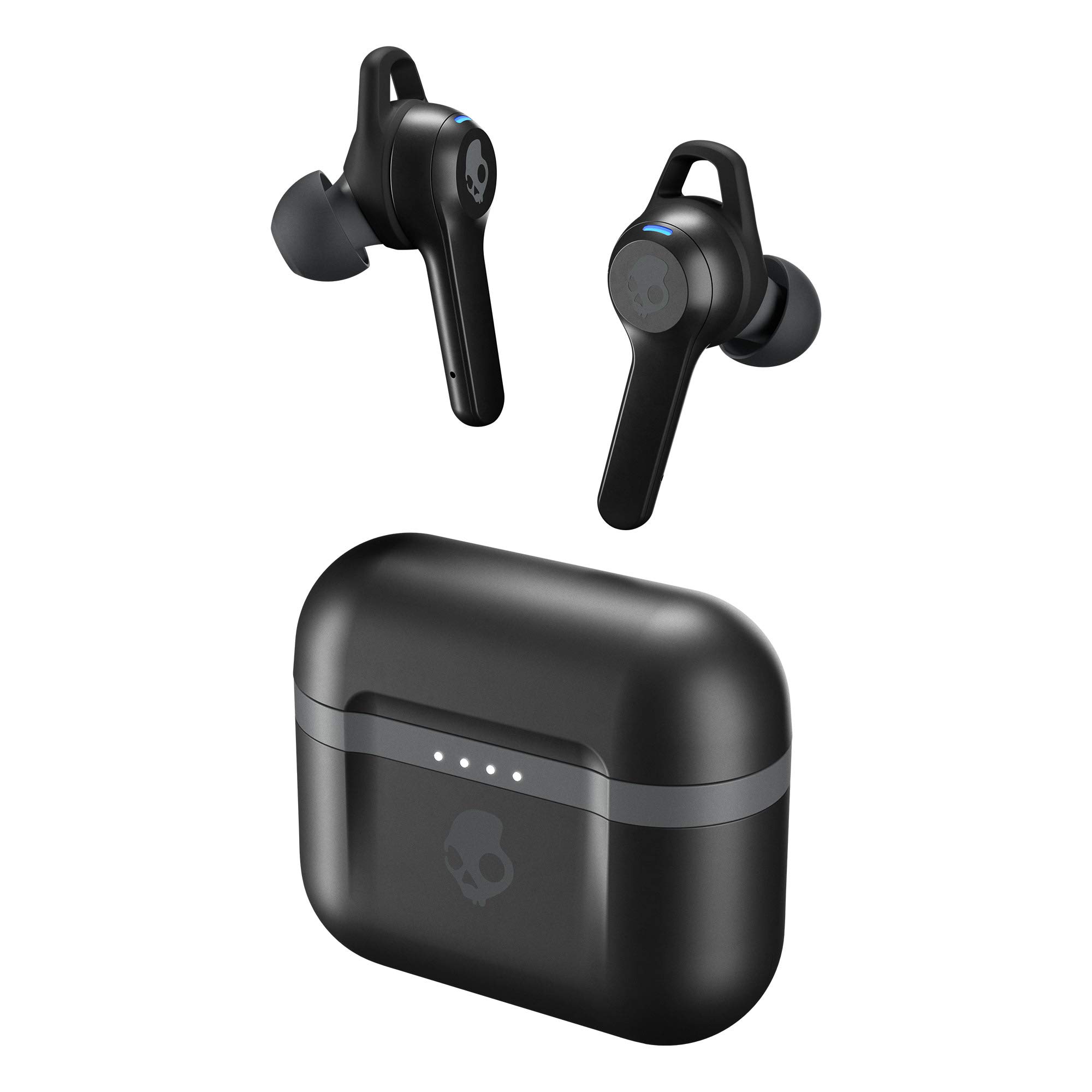 Skullcandy Indy Evo True Wireless In-Ear Bluetooth Earbuds Compatible with iPhone and Android / Charging Case and Microphone / Great for Gym, Sports, and Gaming, IP55 Water Dust Resistant - Black