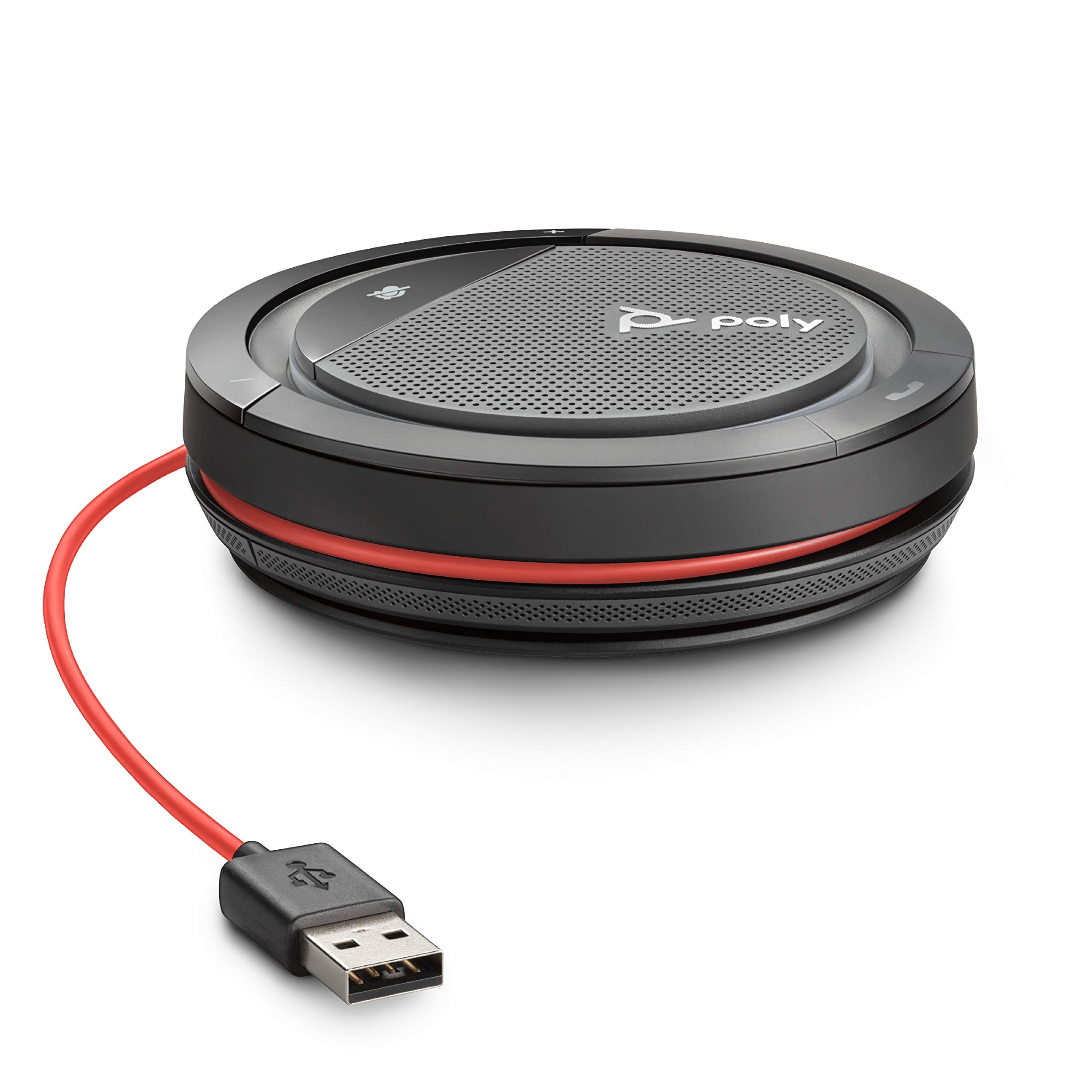 Plantronics Poly - Calisto 3200 Wired Speakerphone () - Personal Portable Speakerphone for Conference Calls- USB-A Compatible - Connect to your PC/Mac - Works with Teams, Zoom & more