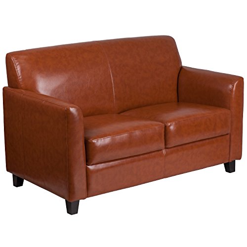 Flash Furniture HERCULES Diplomat Series Cognac LeatherSoft Loveseat