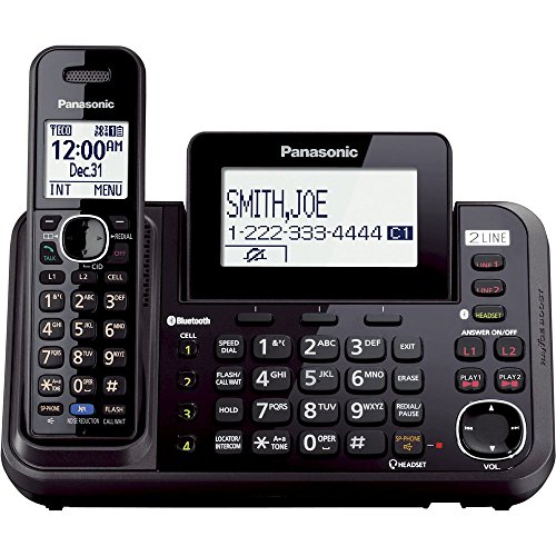Panasonic 2-Line Cordless Phone System with 1 Handset -...