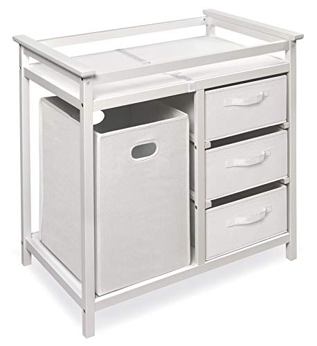 Badger Basket Modern Baby Changing Table with Laundry H...