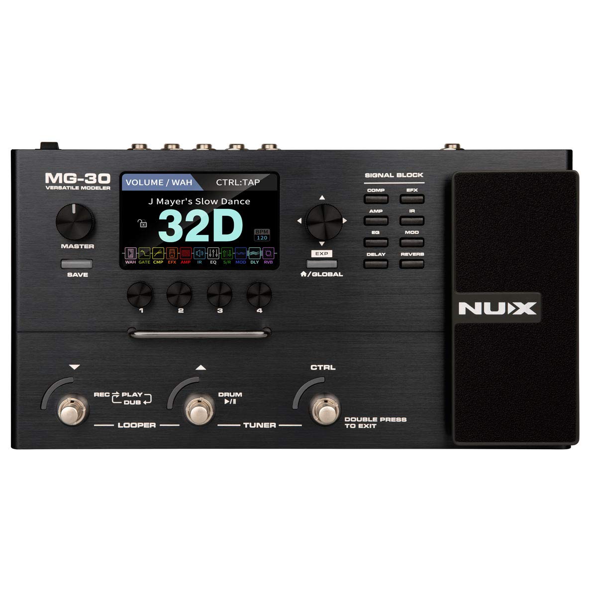 NUX MG-30 Guitar Multi-Effects Pedal Guitar/Bass/Acoust...
