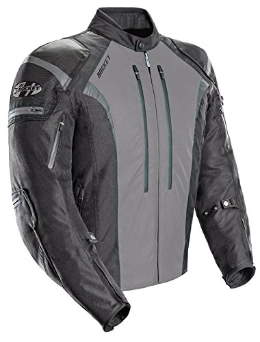 Joe Rocket Atomic Men's 5.0 Textile Motorcycle Jacket (Grey, Small)
