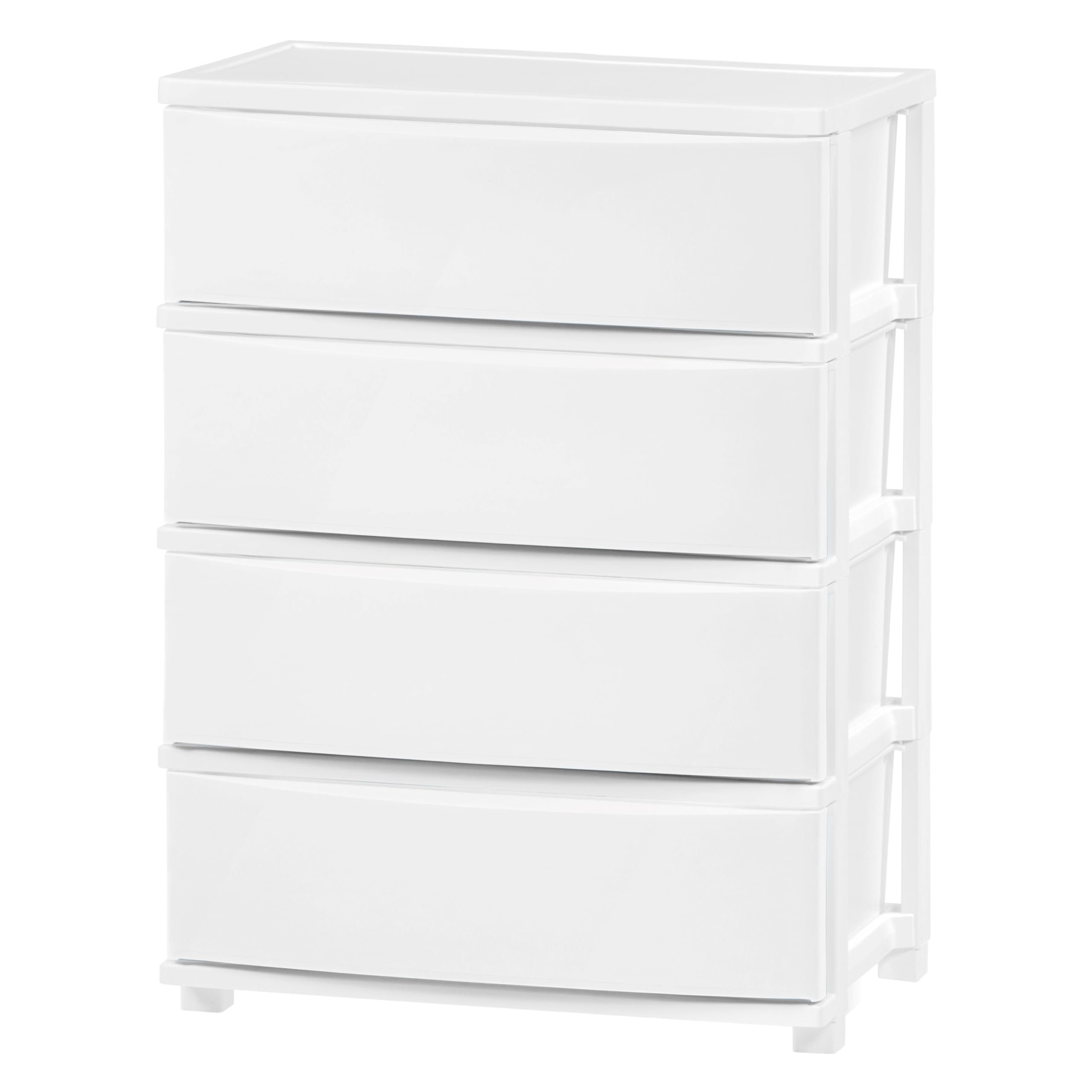 IRIS USA 4 Wide Plastic Drawer Storage with Casters