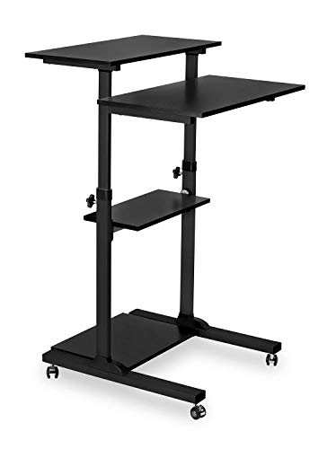 Mount-It! Mobile Standing Desk/Height Adjustable Stand ...