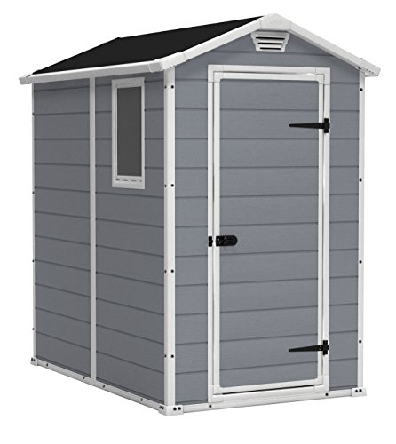 keter Manor Large 4 x 6 ft. Resin Outdoor Backyard Garden Storage Shed