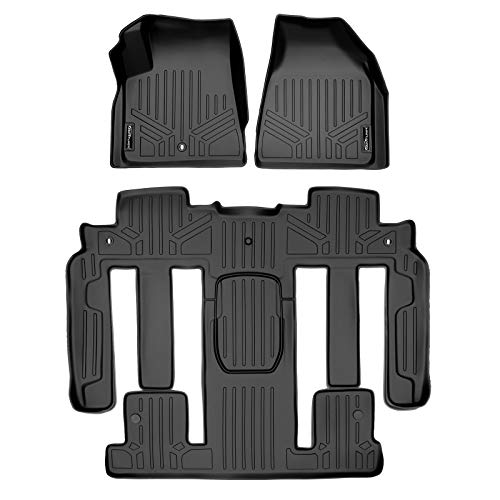 MAX LINER MAXLINER Floor Mats 2 Row Liner Set Black for Traverse/Enclave/Acadia/Outlook (with 2nd Row Bucket Seats)