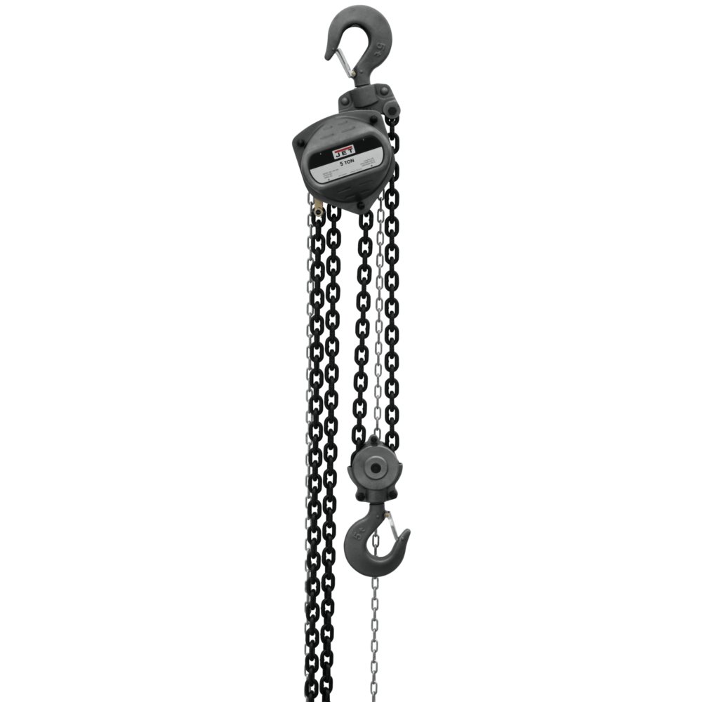 JET S90-500-10, 5-Ton Hand Chain Hoist with 10' Lift (1...