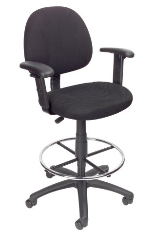 Boss Office Products Ergonomic Works Drafting Chair Without Arms in Blue