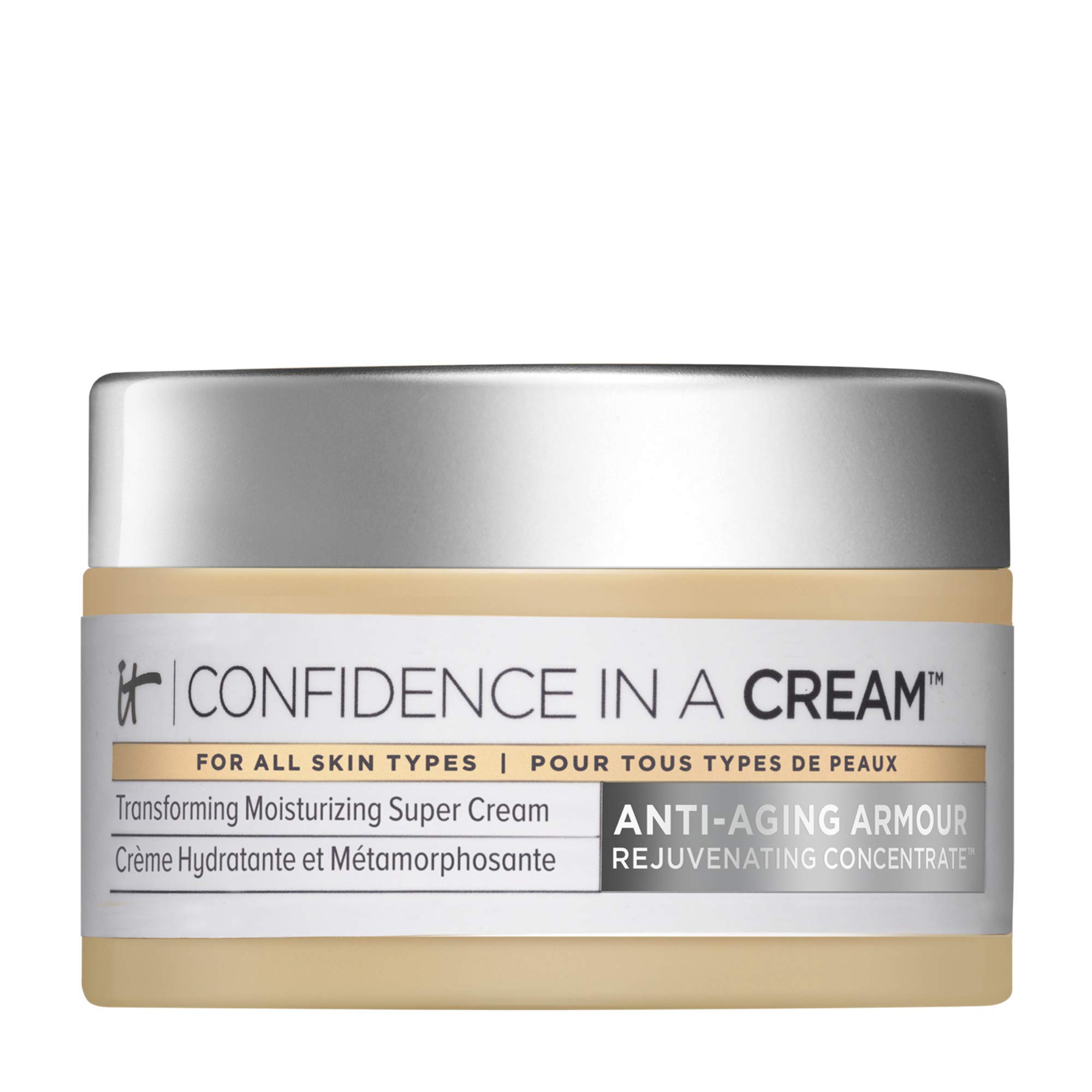 it COSMETICS Confidence In A Cream Facial Moisturizer - Reduces The Look Of Wrinkles & Pores Visibly Brightens Skin With Hyaluronic Acid Collagen Fl Oz