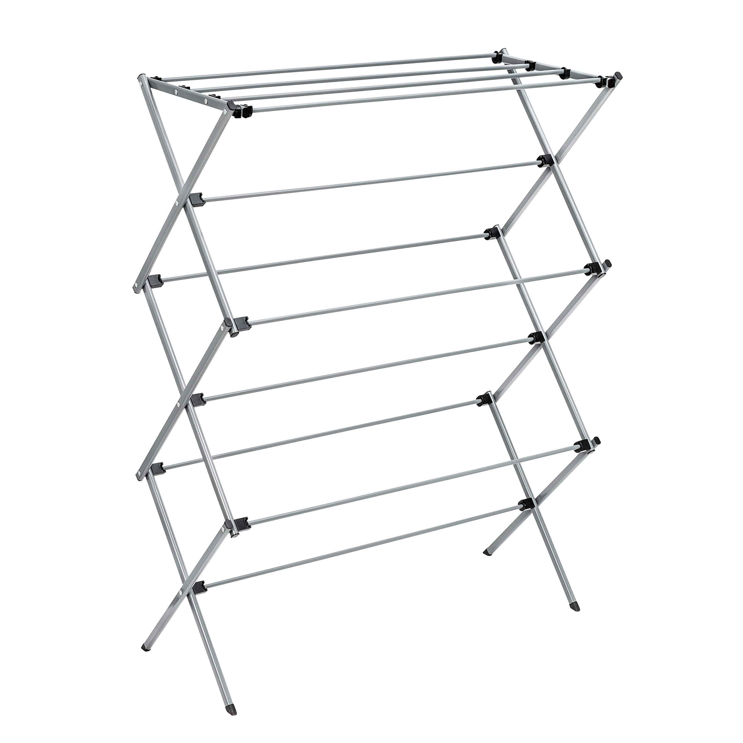 Honey-Can-Do Oversize Collapsible Clothes Drying Rack DRY-09066 Silver, 50 lbs