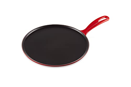 Le Creuset Enameled Cast Iron Crepe Pan with Rateau and...