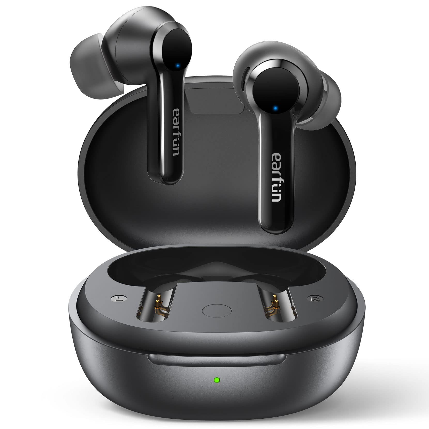 EarFun Air Pro 2 Wireless Earbuds, [2023 Version] Hybrid Active Noise Cancelling Wireless Earphones, Bluetooth 5.2 Headphones with 6 Mics, in-Ear Detection, App for Custom EQ, Wireless Charging, 34Hrs