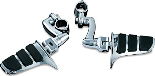 Kuryakyn 4616 Motorcycle Foot Controls: Longhorn Offset SweptWing Highway Pegs with Magnum Quick Clamps for 1-1/4