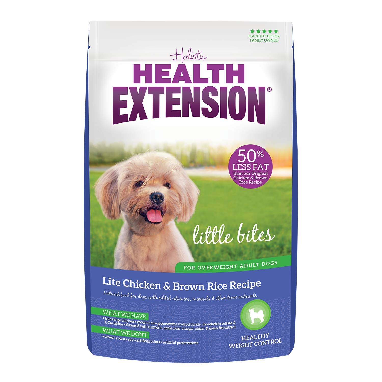 Health extension Little Bites Dry Dog Food, Natural Food with Added Vitamins & Minerals, Suitable for Teacup, Toy & Miniature Dogs, Chicken & Brown Rice Recipe