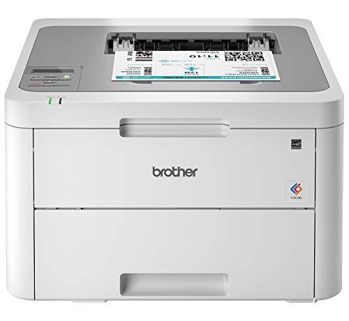 Brother Printer Brother HL-L3210CW Compact Digital Color Printer Providing Laser Printer Quality Results with Wireless, Amazon Dash Replenishment Enabled, White