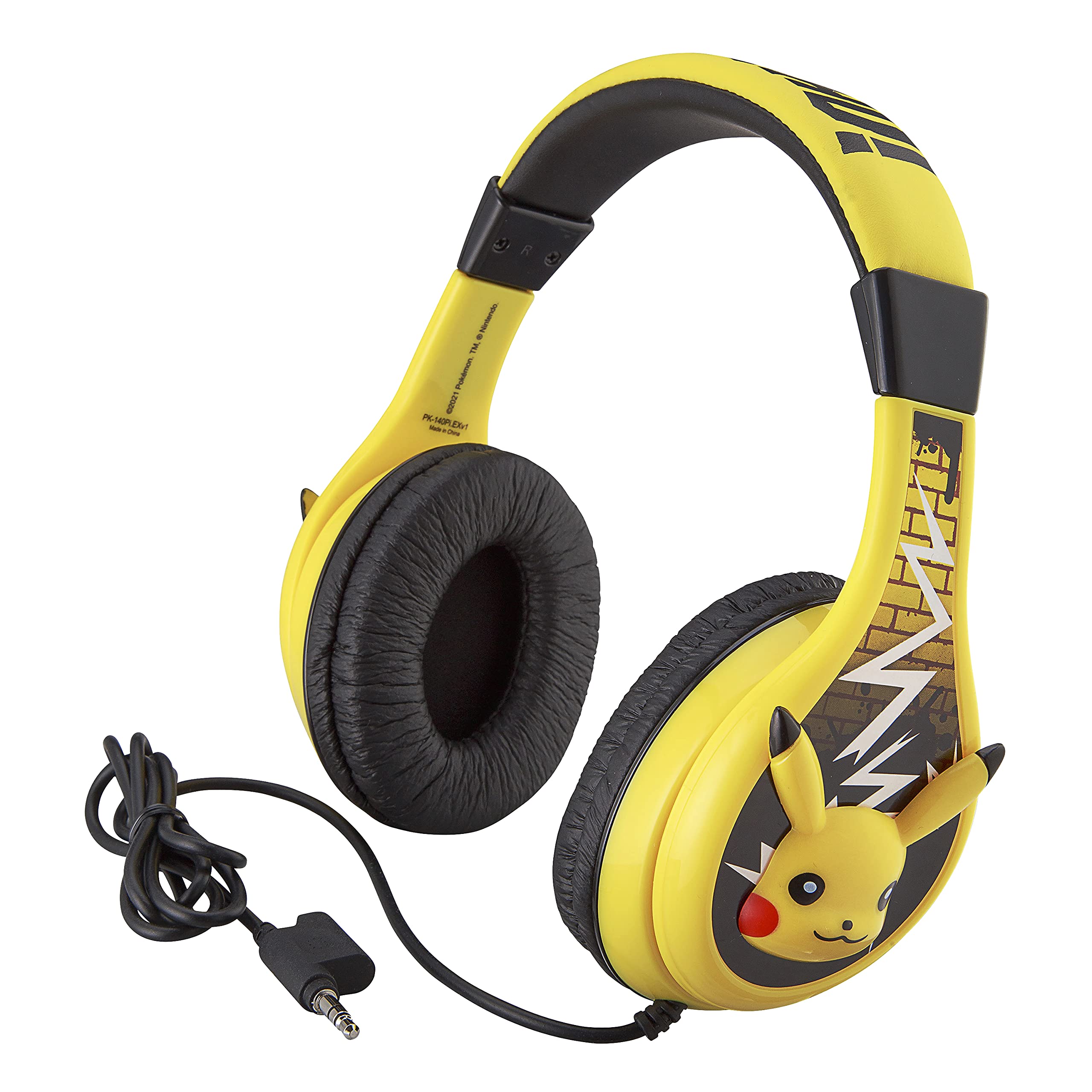 eKids Pokemon Pikachu Kids Headphones, Adjustable Headb...