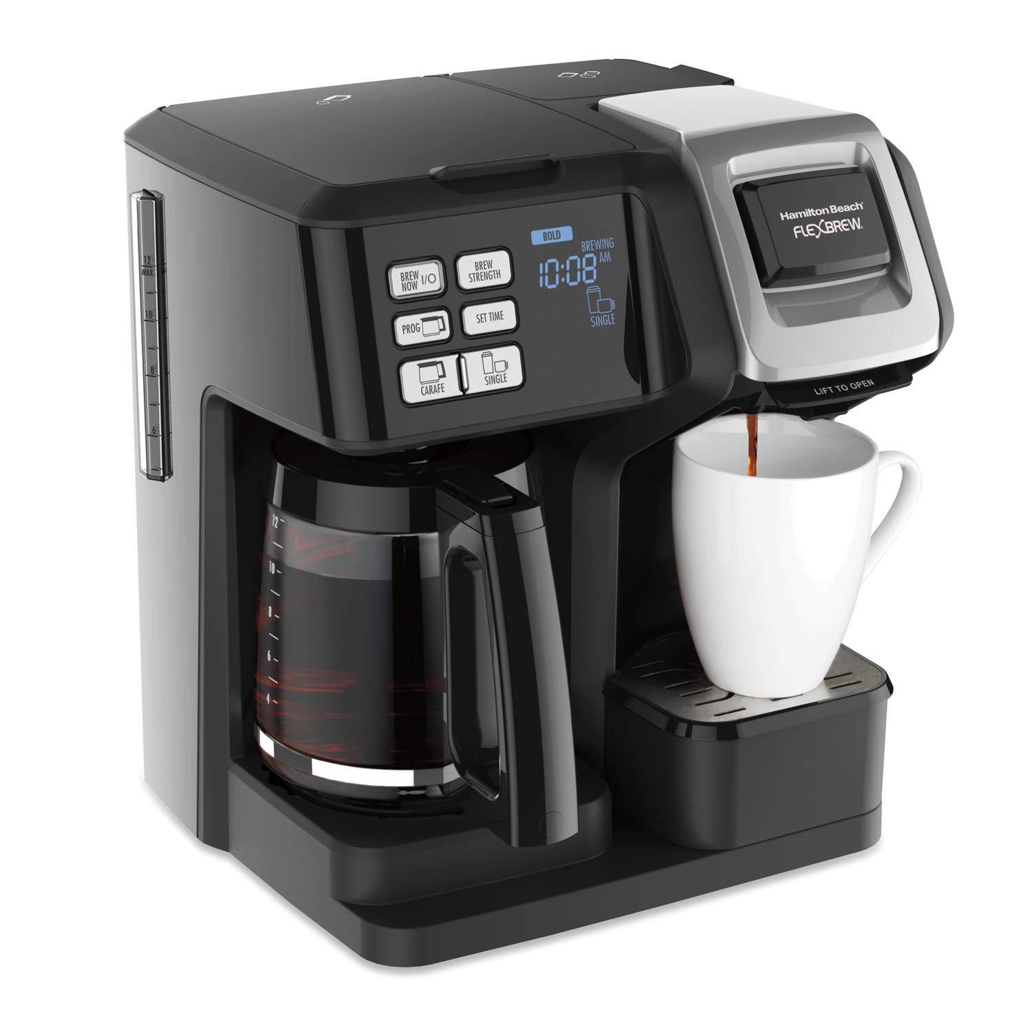 Hamilton Beach FlexBrew Trio 2-Way Coffee Maker, Compatible with K-Cup Pods or Grounds