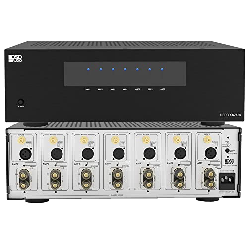 OSD Audio OSD Nero XA7180 Class H 130W 7X Channel Home Theater Amplifier RCA XLR Inputs, Audiophile Class H Technology