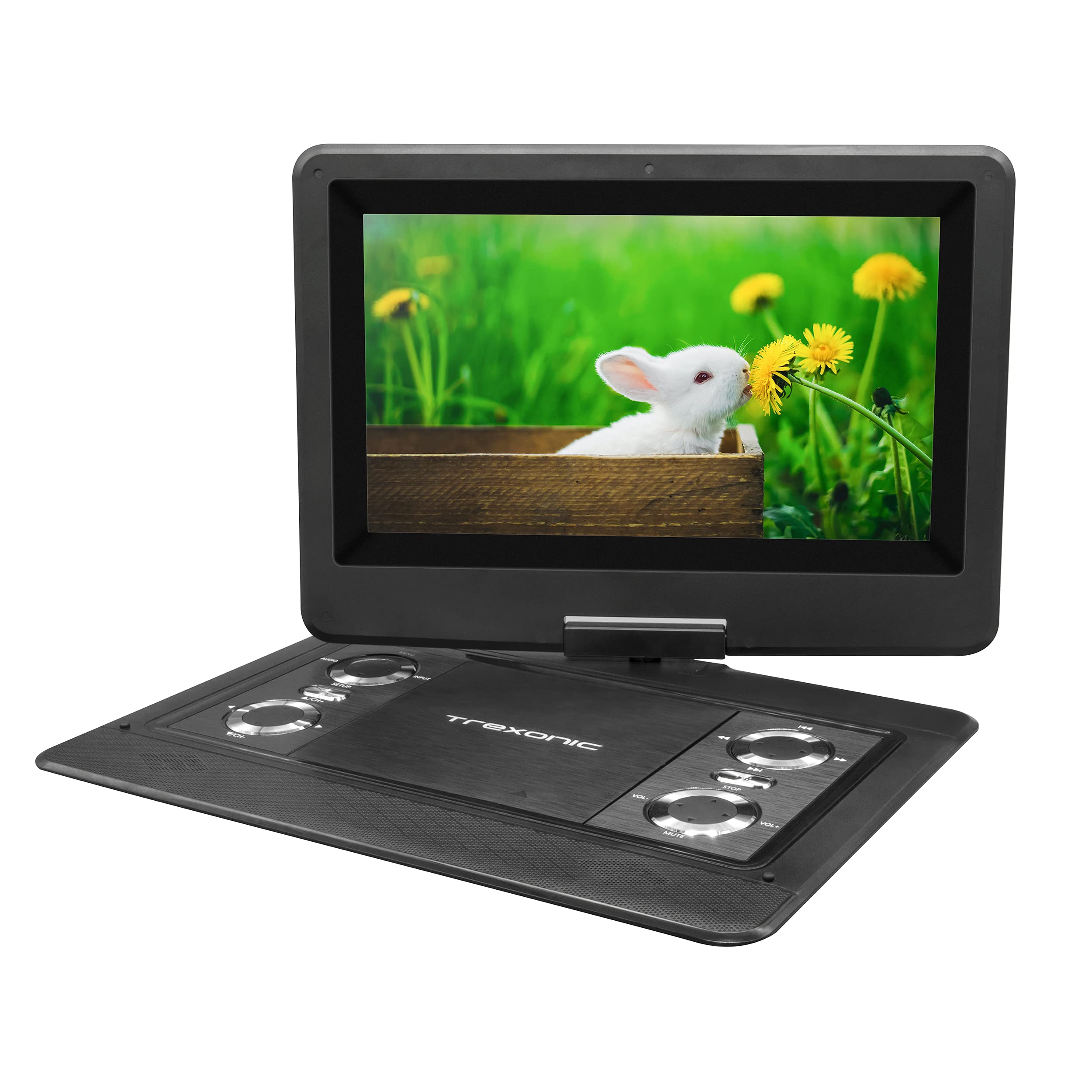 Trexonic 12.5 Inch Portable TV+DVD Player with Color TF...