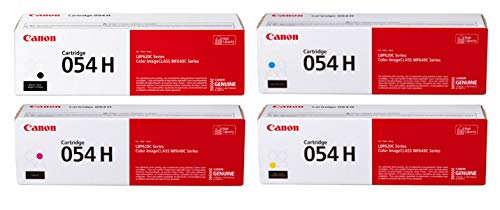 Canon Genuine 054 Complete 4-Color High Yield Toner Cartridge Set (CRG054HYCMYK)