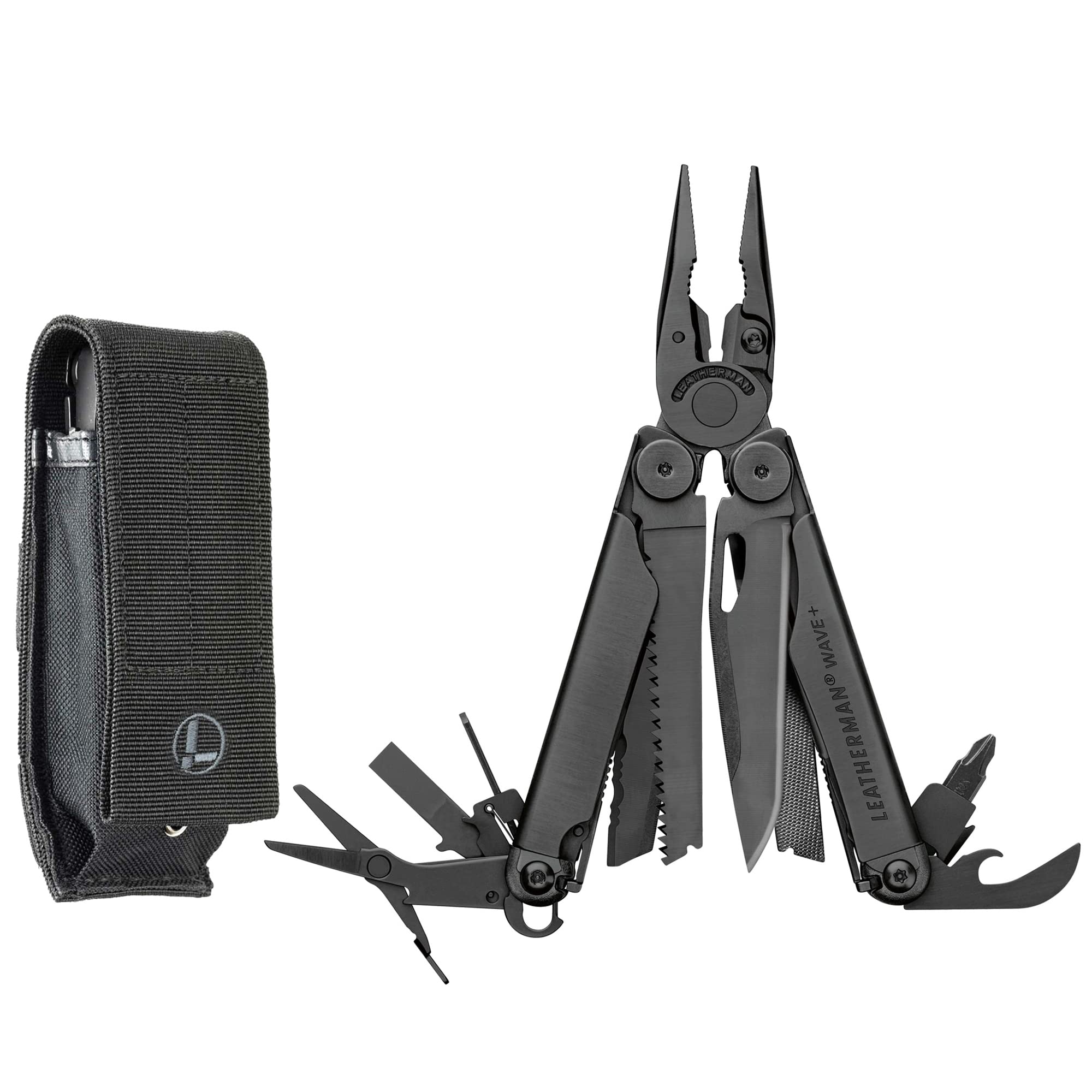 Leatherman - Wave Plus Multitool with Premium Replaceable Wire Cutters, Spring-Action Scissors and Nylon Sheath, Built in the USA