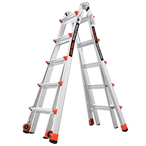 Little Giant Ladders Ladders, Revolution, M22, 6-18 foot, Multi-Position Ladder, Aluminum, Type 1A, 300, 300 lbs weight rating, (12022)