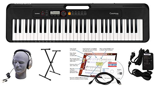 Casio CT 61-Key Premium Keyboard Package with Headphones, Stand, Power Supply, 6-Foot USB Cable and eMedia Instructional Software
