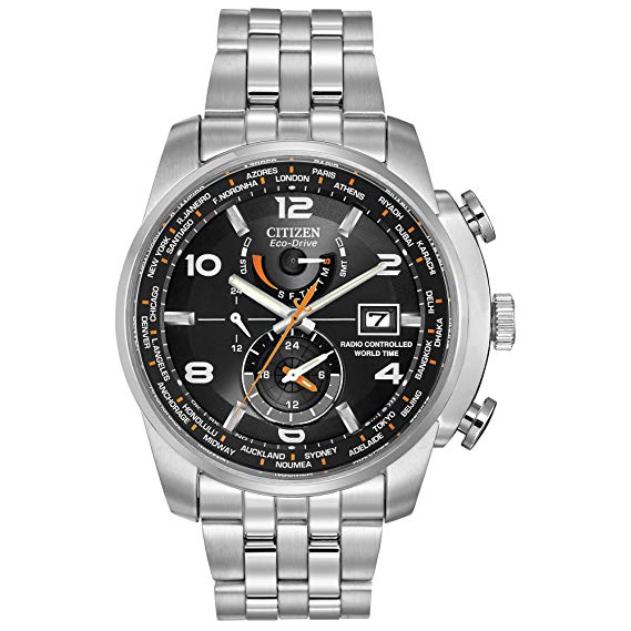 Citizen Men's AT9010-52E World Time A-T Stainless Steel Eco-Drive Watch