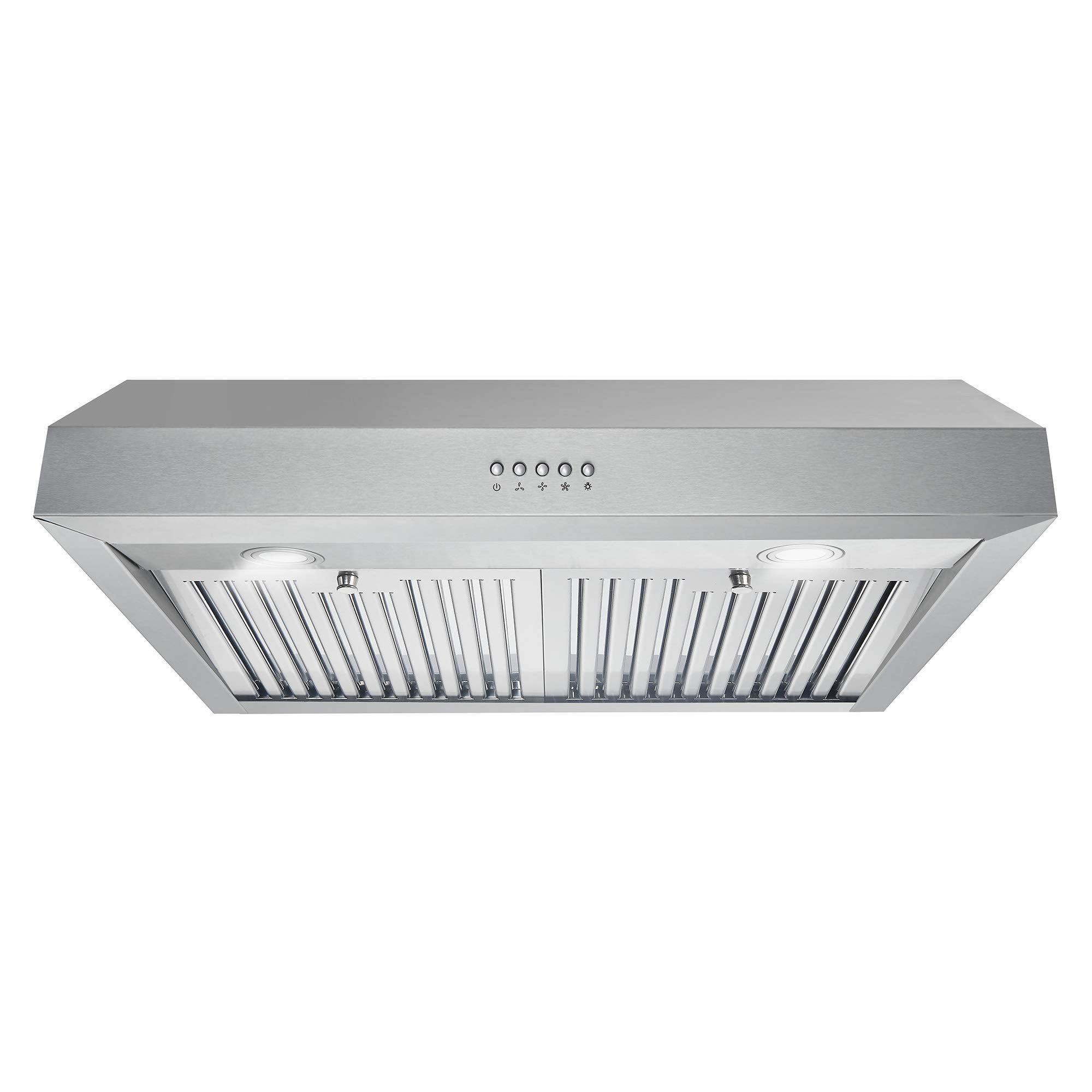 Cosmo UC30 30 in. Ducted Under Cabinet Range Hood, Kitchen Over Stove Vent, 3-Speed Fan, Permanent Filters, LED Lights in Stainless Steel, 30 inch