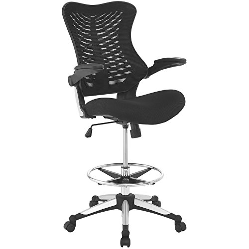 Modway Charge Drafting Chair - Reception Desk Chair - D...