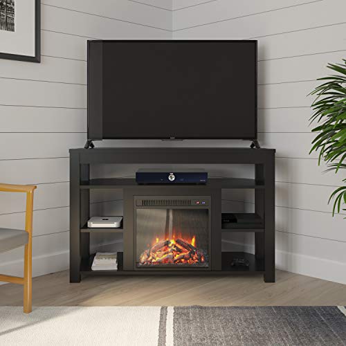 Ameriwood Home Parsons TV Stand with Fireplace