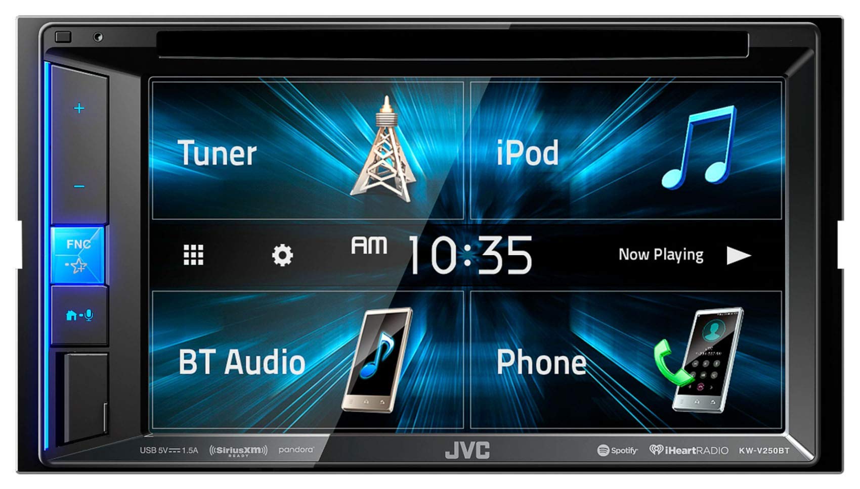 JVC KW-V250BT Multimedia Receiver Featuring 6.2