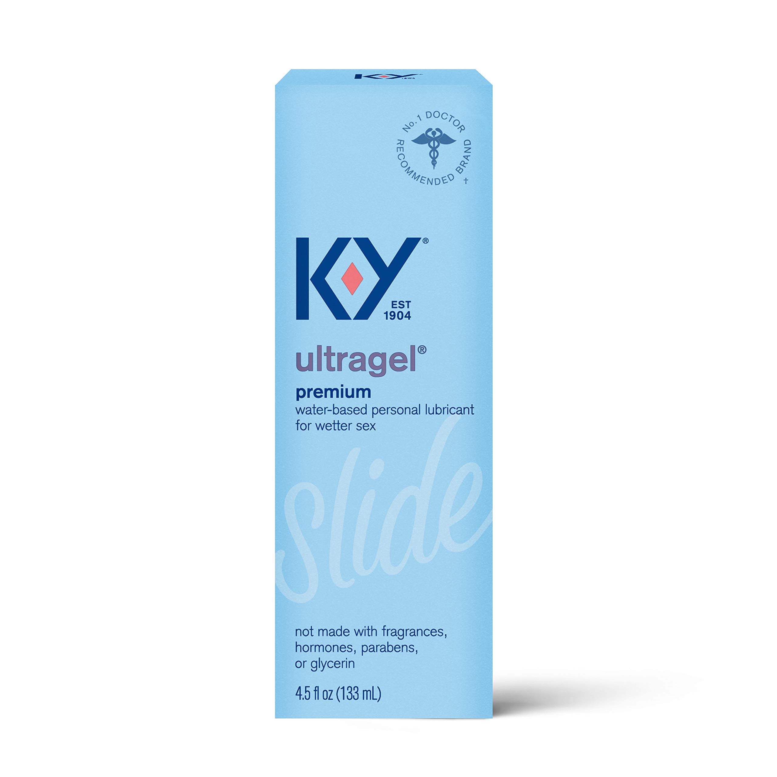 K-Y Ultragel Lube, Personal Lubricant, Water-Based Formula, Safe to Use with Silicone Toys, for Men, Women and Couples, 4.5 FL OZ