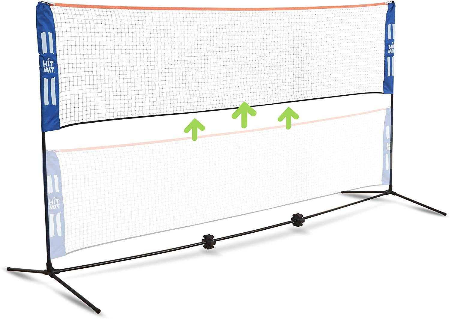 JOOLA HIT MIT Adjustable Height Portable Badminton Net Set - Competition Multi Sport Indoor or Outdoor Net for Playing Pickleball, Kids Volleyball, Soccer Tennis, Lawn Tennis - Easy and Fast Assembly