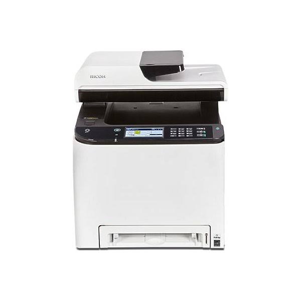 Ricoh SP C261SFNw A4 Color Laser Multifunction Printer with Wi-Fi, Up to 21 ppm Black/Color Print Speed, Up to 2400x600 dpi at Fine Mode, 251 Sheet Input Tray - Print, Copy, Scan, Fax