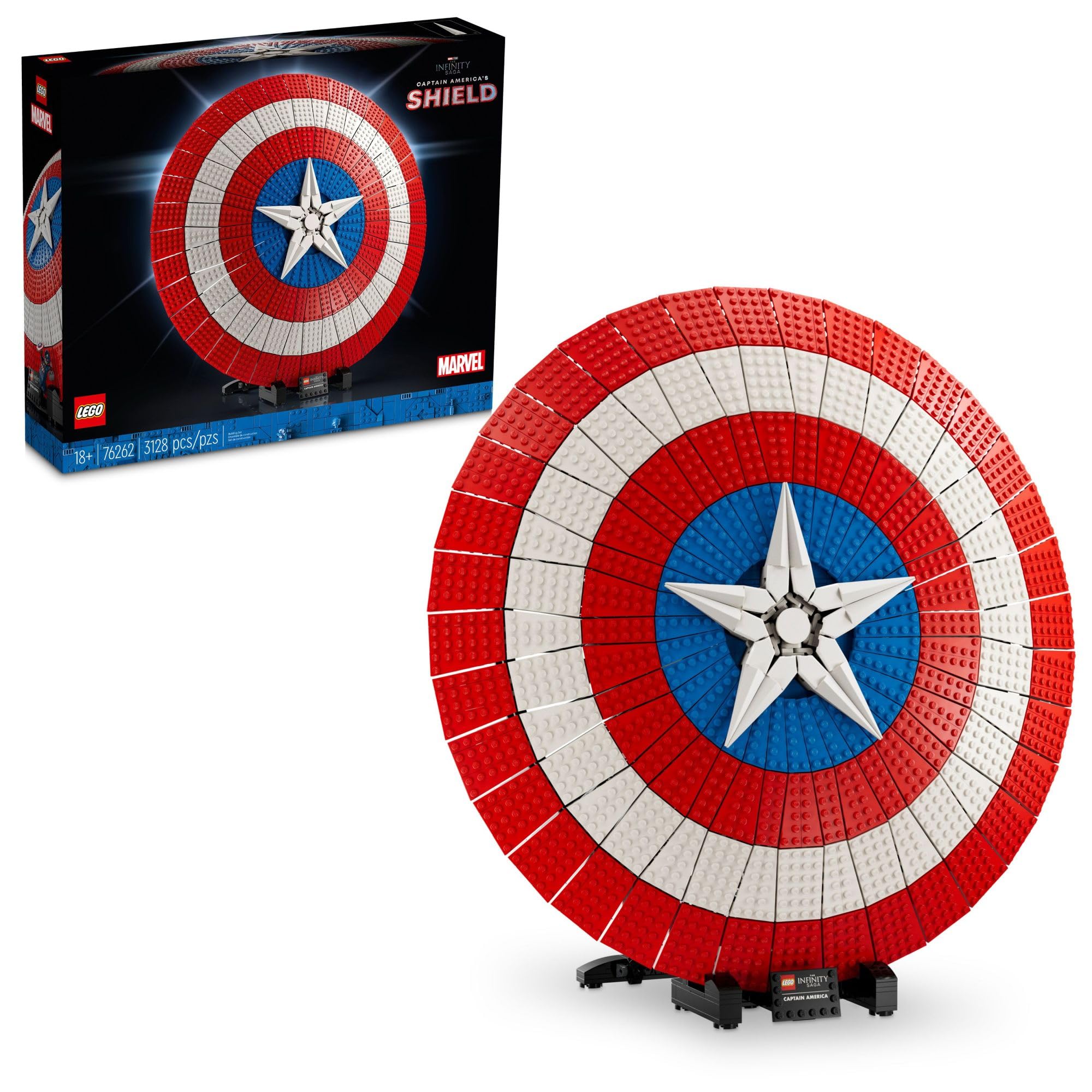 LEGO Marvel Captain America’s Shield 76262 Model Kit fo...