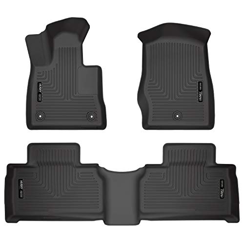 Husky Liners - 99321 - Fits 2020-21 Ford Explorer Weatherbeater Front & 2nd Seat Floor Liners, Black