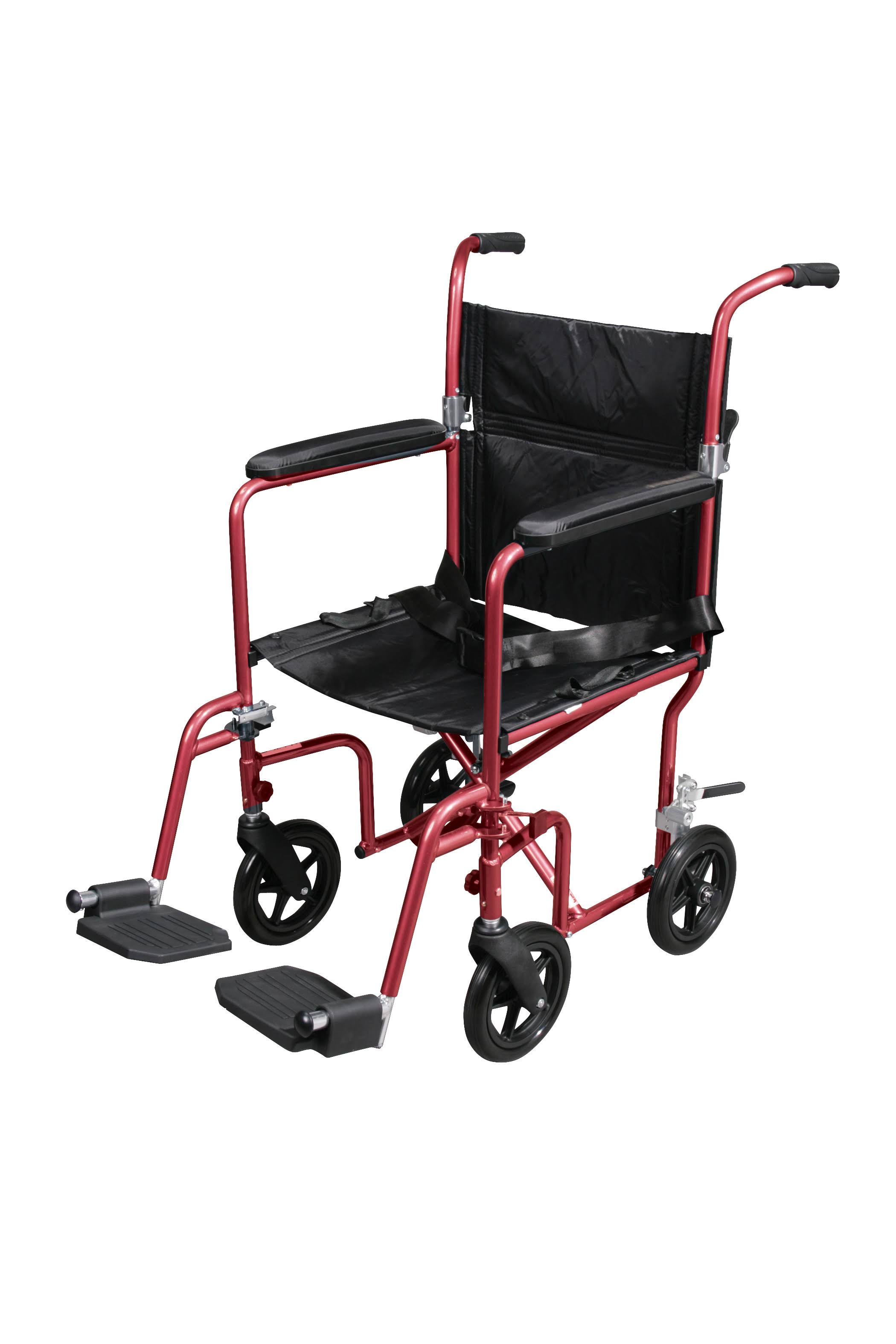 Drive Medical Flyweight Lightweight Transport Wheelchai...