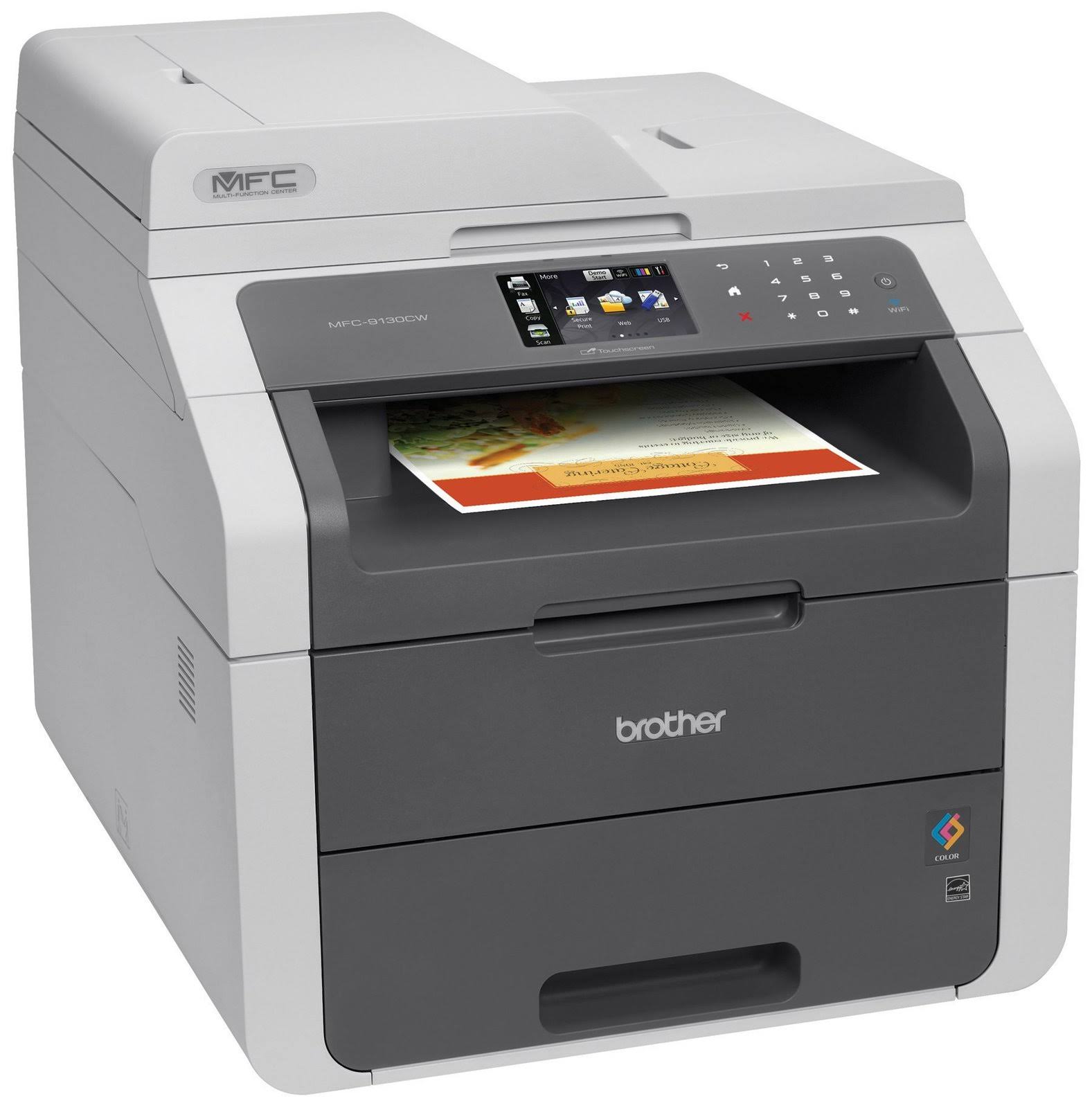 Brother Printer Brother MFC9130CW Wireless All-In-One Printer with Scanner, Copier and Fax, Amazon Dash Replenishment Enabled
