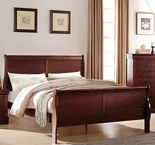 Acme Furniture Louis Philippe 23750Q Queen Bed, Cherry