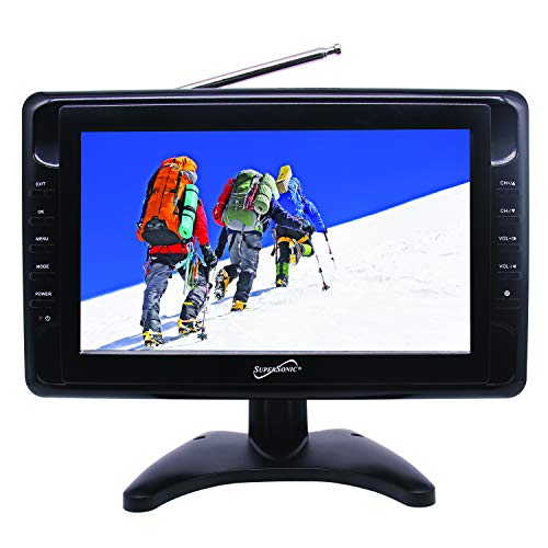 Supersonic Portable Widescreen LCD Display with Digital TV Tuner, USB/SD Inputs and AC/DC Compatible for RVs, 7-Inch
