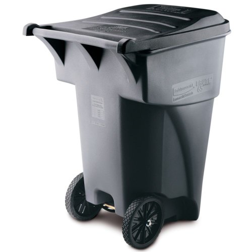 Brute Rollout Container - 95-Gallon Capacity - Gray