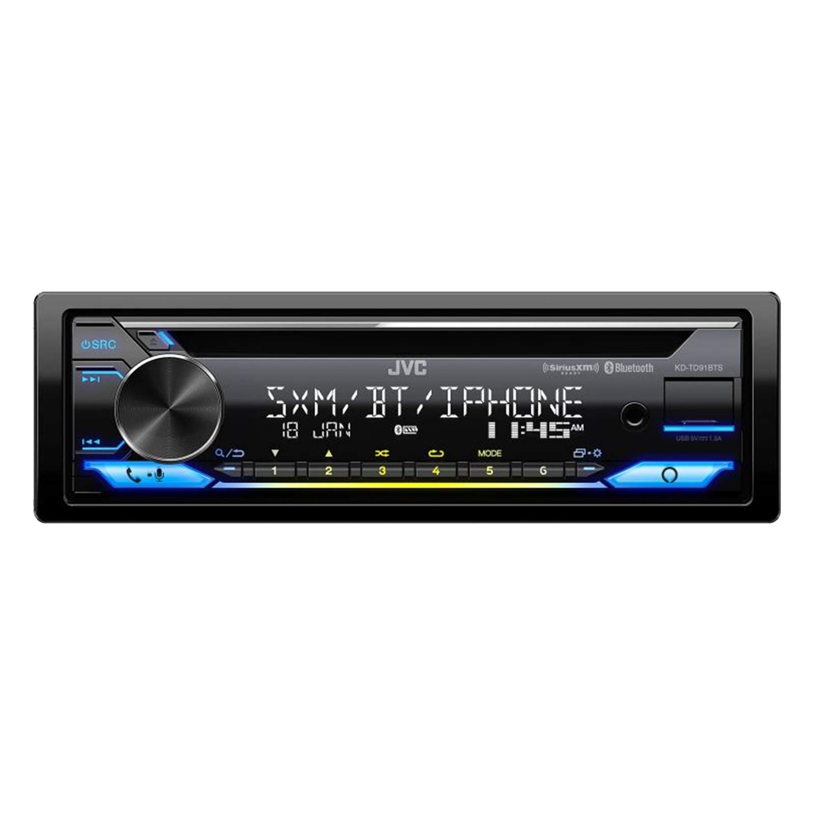 JVC KD-TD91BTS Bluetooth Car Stereo Receiver with USB P...