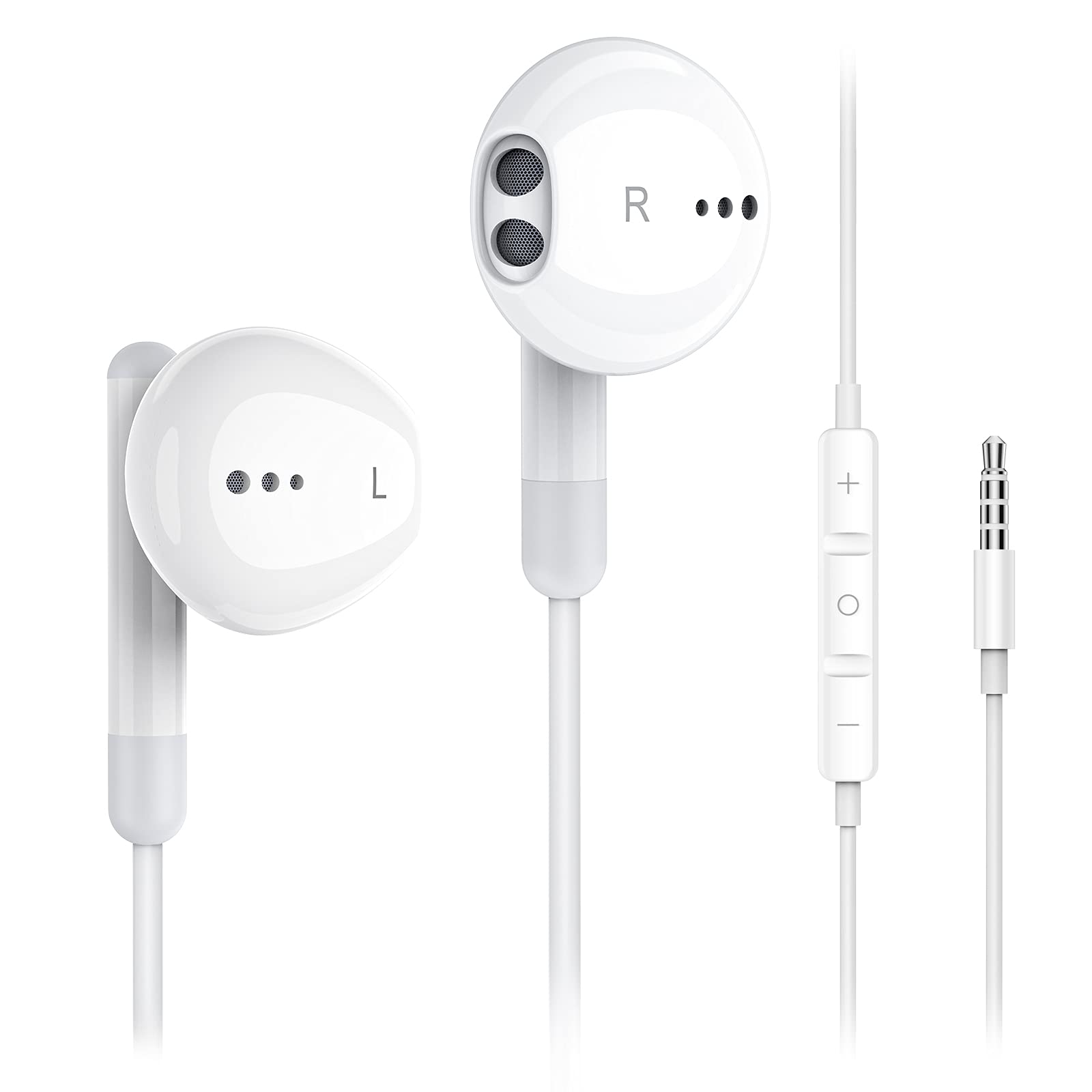  Kimwood Wired Earbuds with Microphone,  Wired Earphones in-Ear Headphones HiFi Stereo, Powerful Bass and Crystal Clear Audio, Compatible with iPhone, iPad, Android, Computer Most with 3.5mm Jack(Clear)...