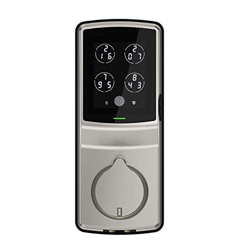 PIN Genie Ltd Lockly Bluetooth Keyless Entry Smart Door Lock (PGD728F SN) Patented Keypad Deadbolt Lock | Advanced 3D Fingerprint Reader | iOS and Android Compatible (SatinNickel)