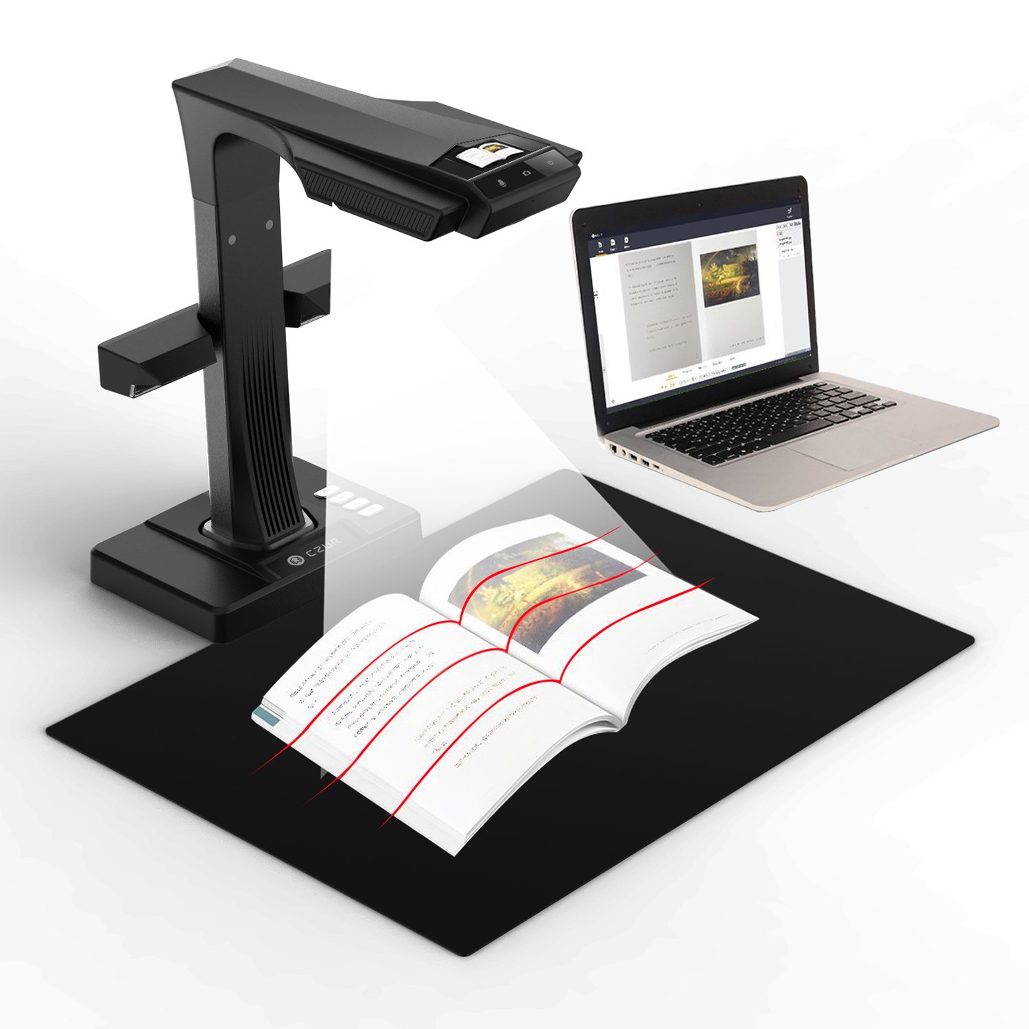CZUR Book &  Document Scanner with Smart OCR for Mac and Windows