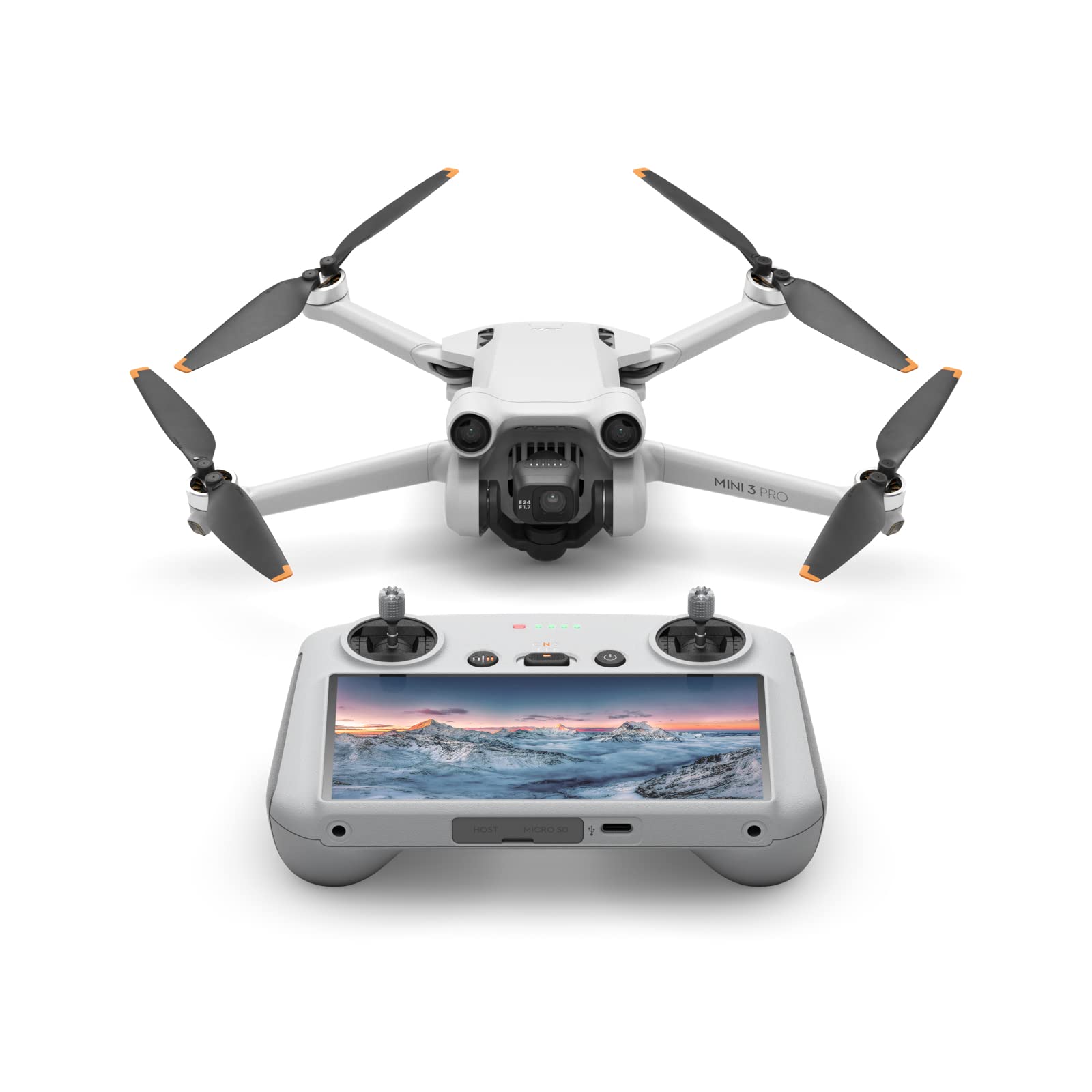 DJI Mini 3 Pro ( RC) – Lightweight and Foldable Camera Drone with 4K/60fps Video, 48MP Photo, 34-min Flight Time, Tri-Directional Obstacle Sensing, Ideal for Aerial Photography and Social Media