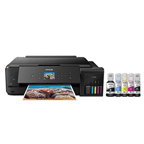 Epson Expression Premium ET-7750 EcoTank Wireless Wide-format 5-Color All-in-One Supertank Printer with Scanner, Copier and Ethernet